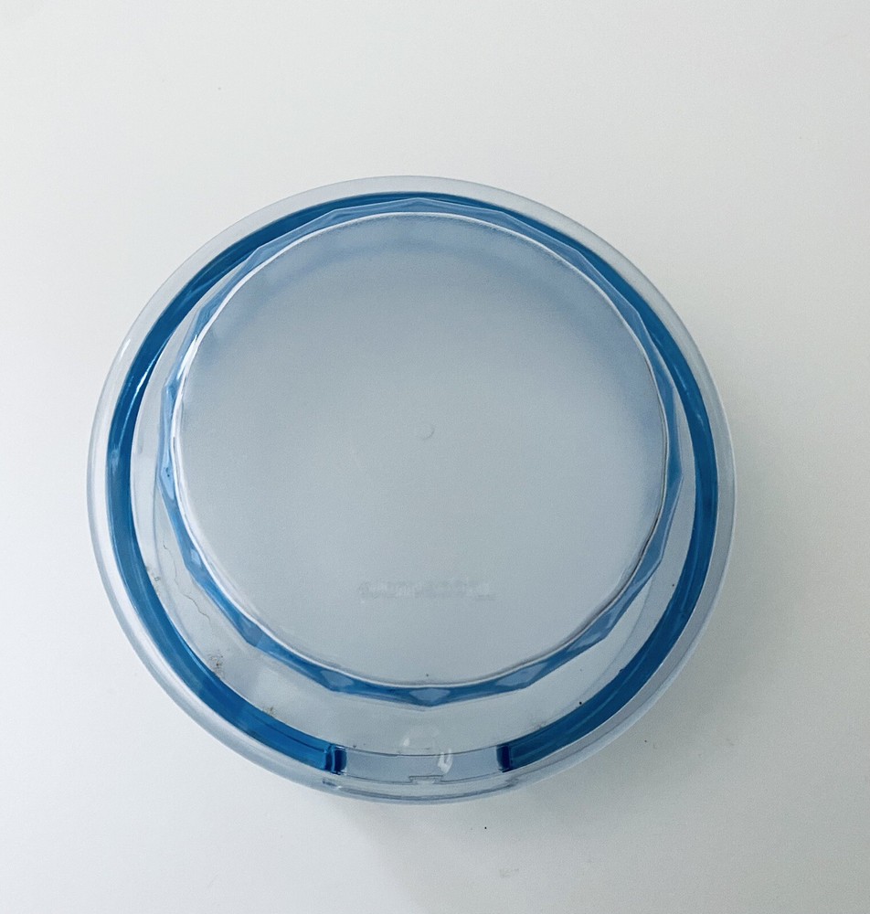 Tupperware Acrylic 2 Quart Lid Only Clear Blue Lid #2004 Replacement