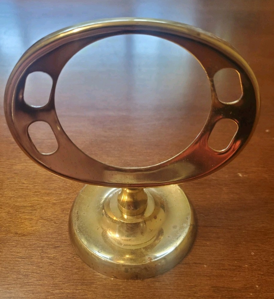 Vintage Brass Toothbrush Holder Wall Mount (Missing Bracket)