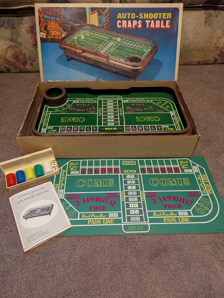 Vintage Waco Auto-Shooter Craps Table Complete Automatic Dice Roller Box Works
