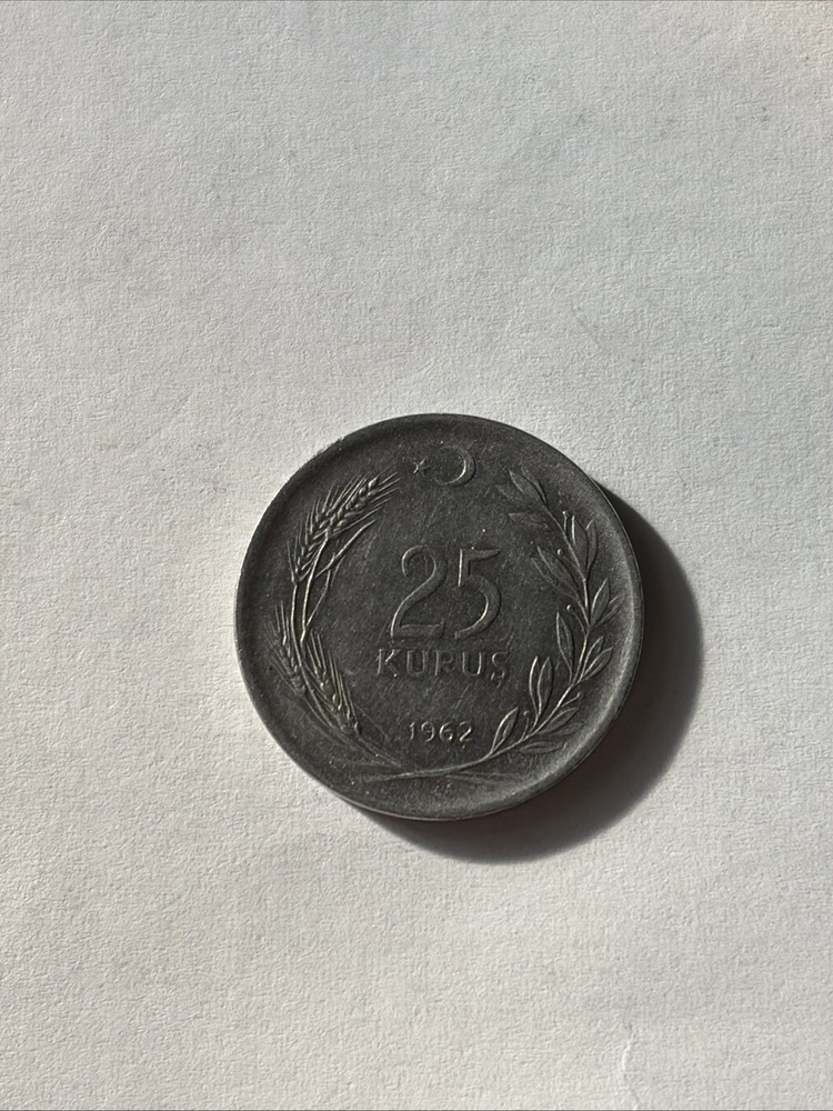 1962 Turkey Coin-25 Kurus-Circulated