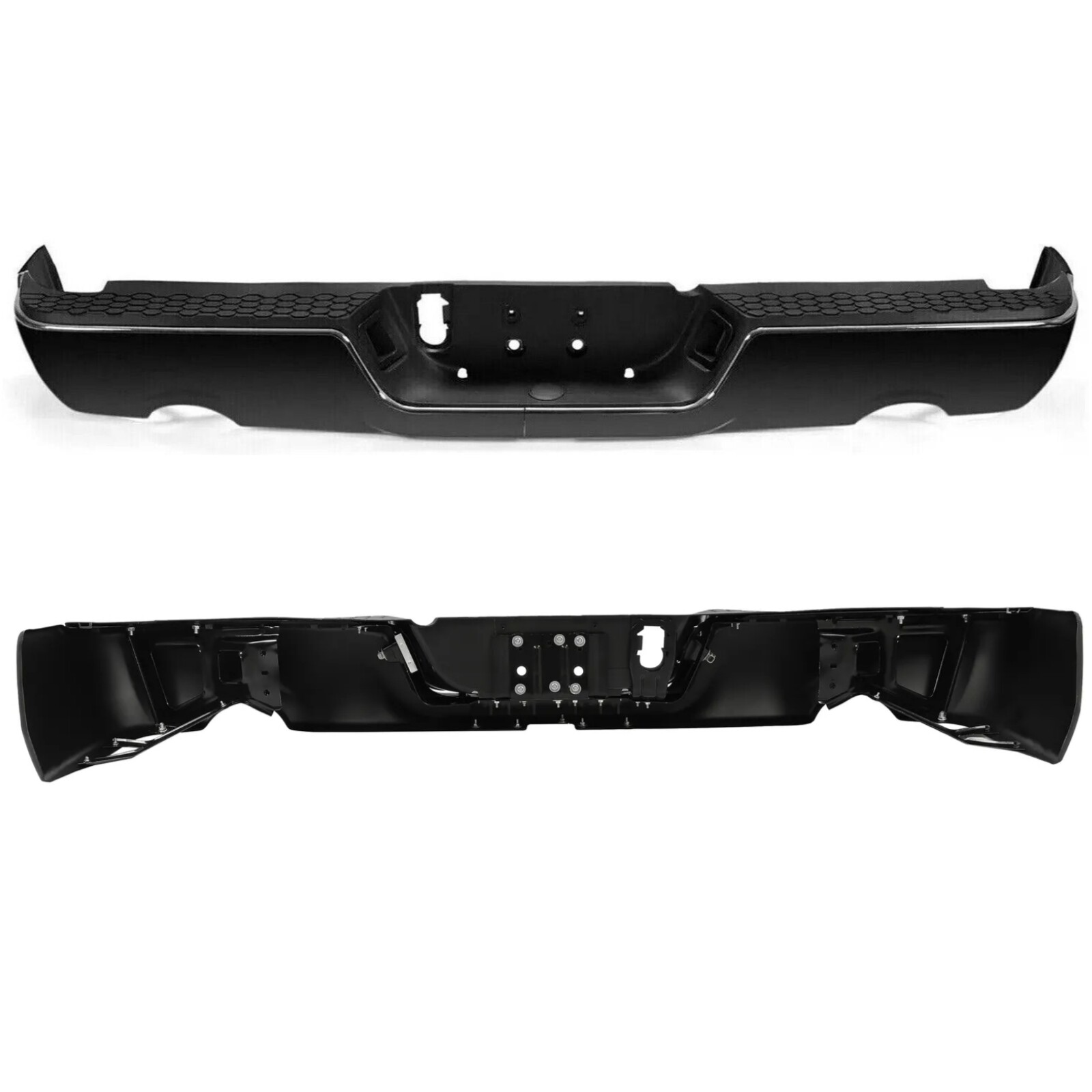 Painted To Match - Rear Step Bumper Assembly for 2009-2018 Dodge RAM 1500