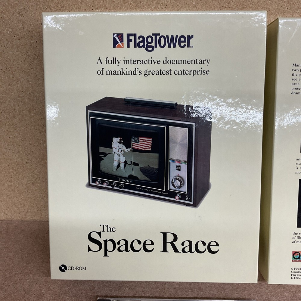 The Space Race Interactive Documentary Big Box PC CD-ROM FlagTower