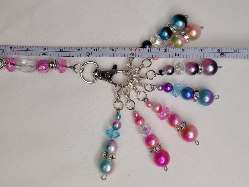Stitch Markers Set- Beaded, Handmade