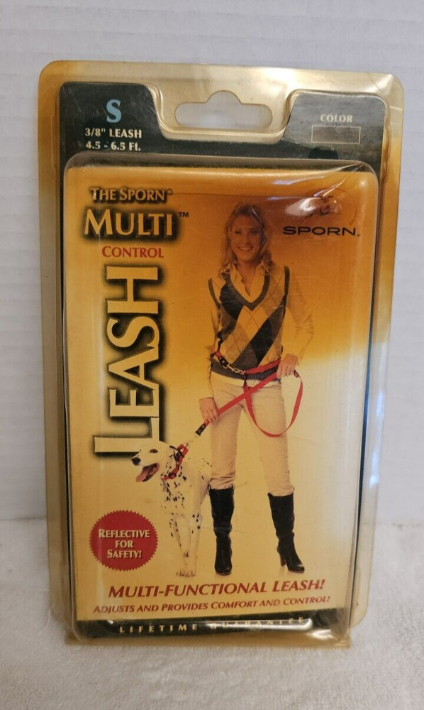 Sporn Multi-Control Multi-Functional Leash - Adjustable - Reflective - Black