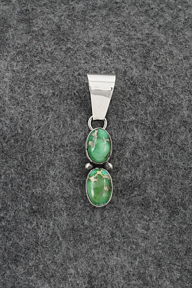 Turquoise & Sterling Silver Pendant - Eugene Gruber