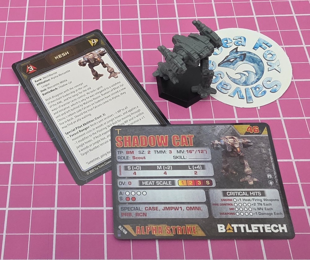 BattleTech SHADOW CAT Mech -- 21st CENTAURI LANCERS COMMAND LANCE - Exclusive!