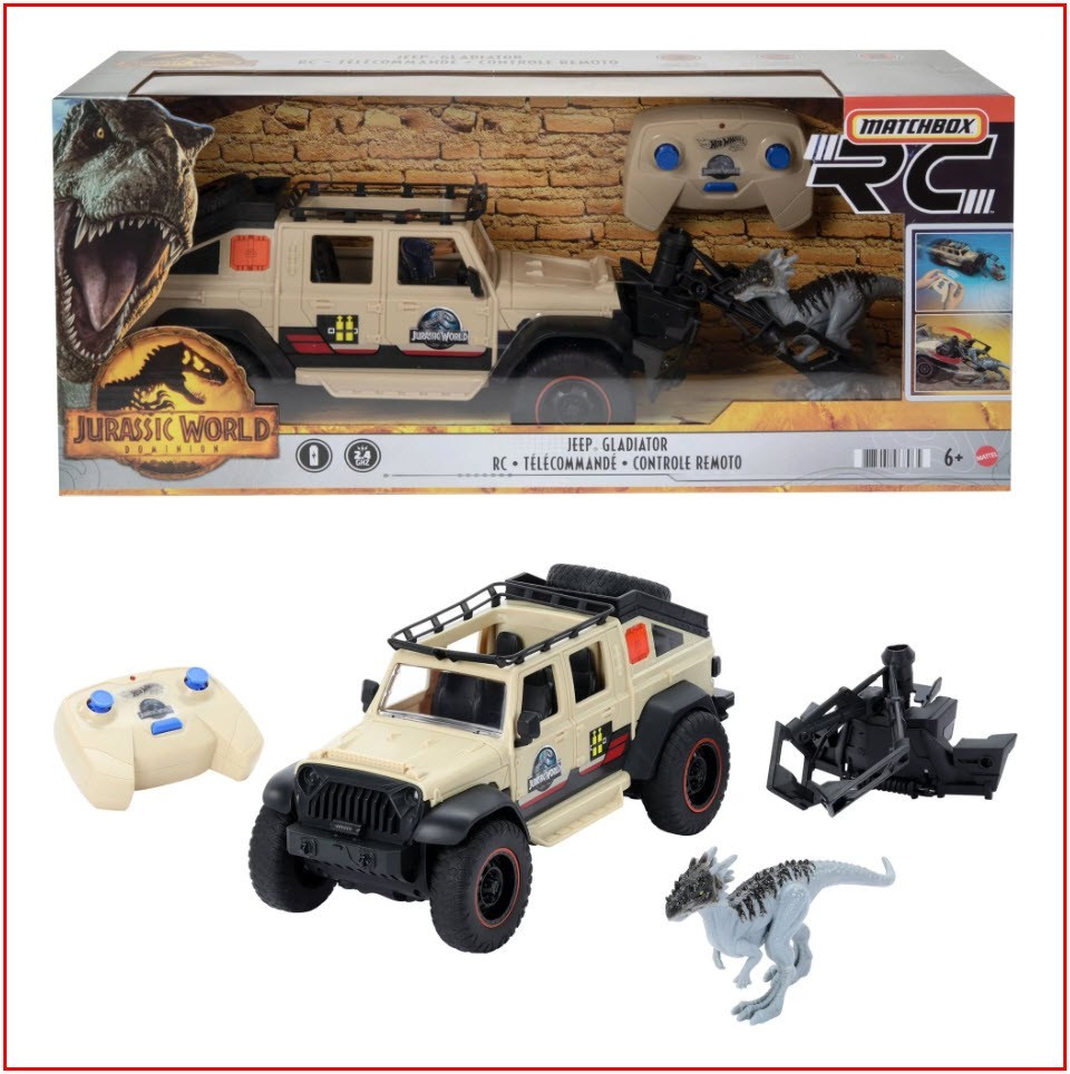 Jurassic World RC Jeep GLADIATOR Full Function Control + Dinosaur & Claw 🌟NEW🌟