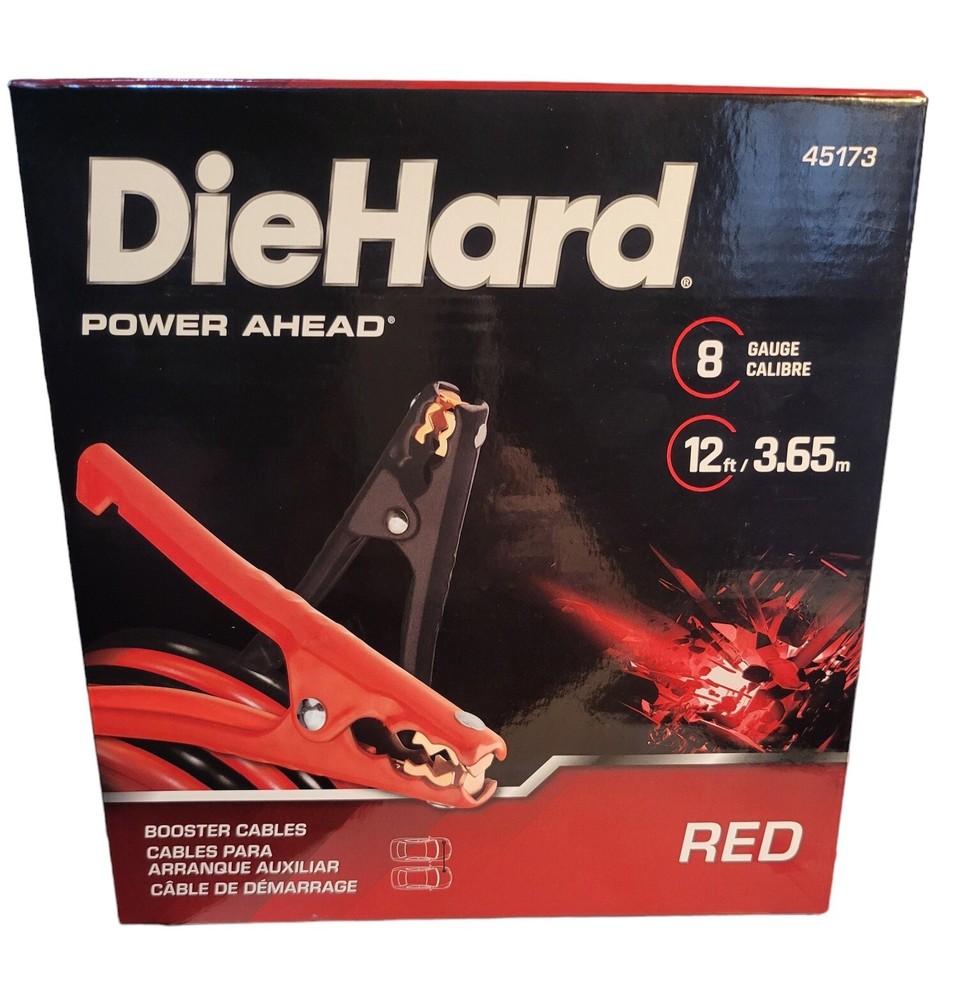 DieHard Booster Cables: 12 Feet, 8 Gauge
