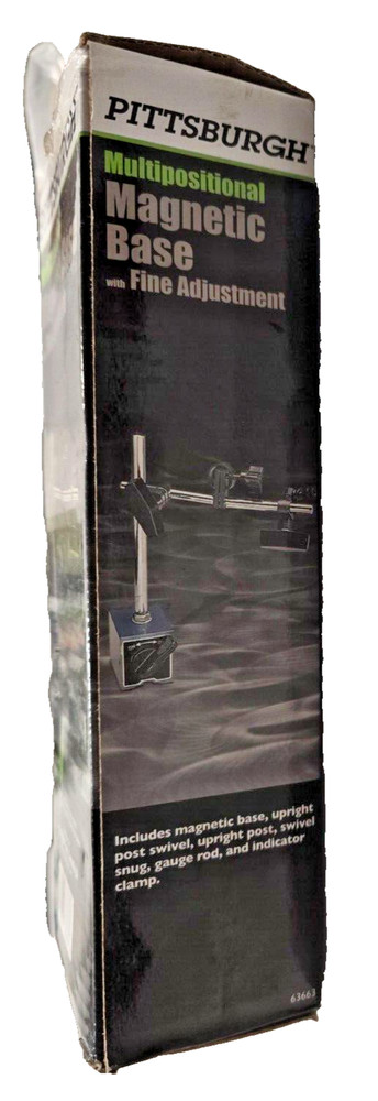 Pittsburgh Multipositional Magnetic Base w/Fine Adjustment Model 63663