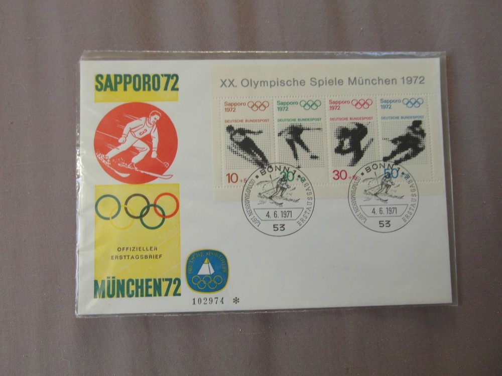 Germany 1971 winter olympic games fdc