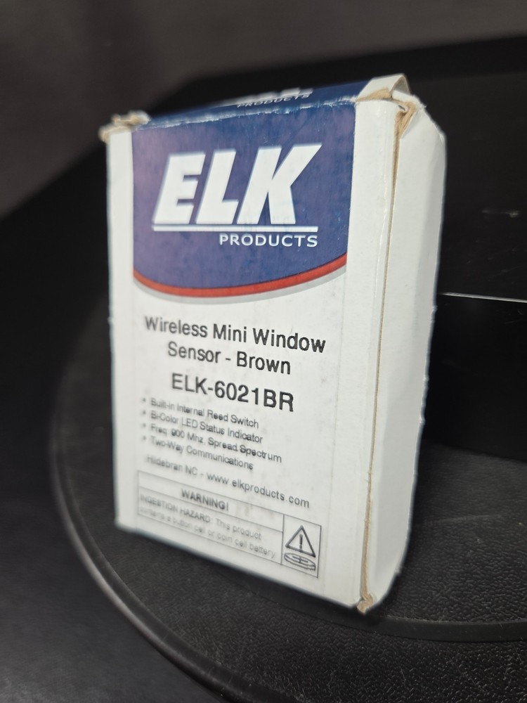Elk 6021BR 2-Way Wireless Mini Window Sensor, Brown FAST SHIP!💨✅