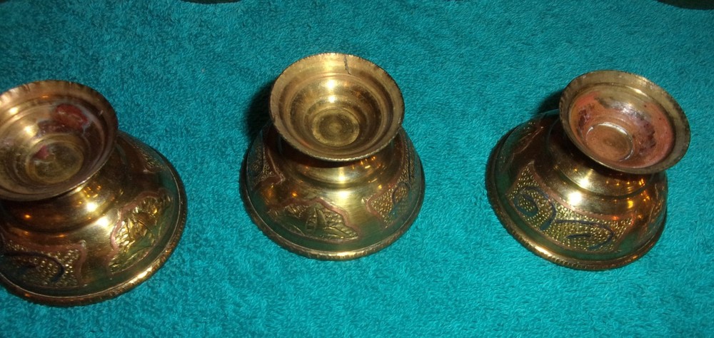 ANTIQUE MIDDLE EASTERN ENGRAVED TEA/COFFEE SET, 12 PIECES