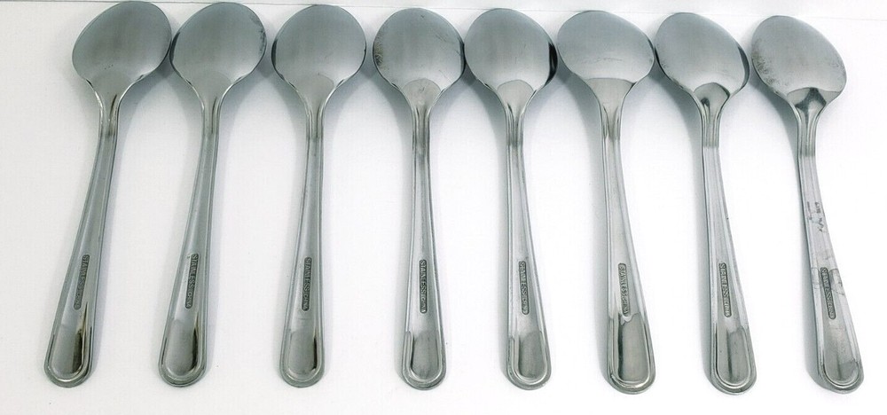 Stainless Steel 46 Pc Flatware Set With Serving Spoon and Serving Fork