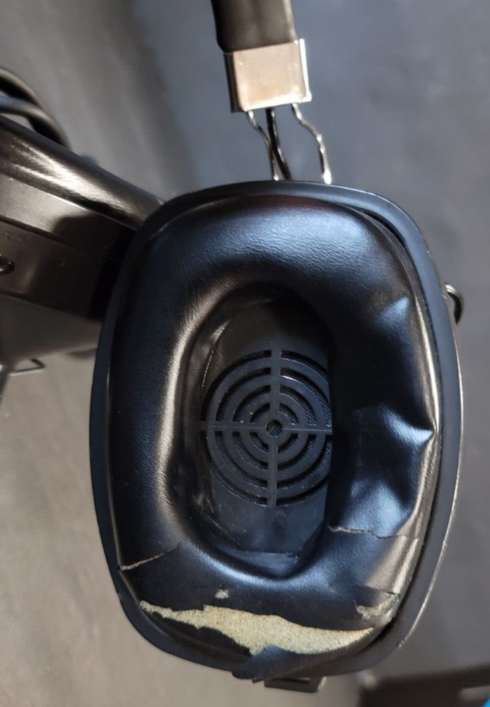 AS IS Clear-Com CC-60 Double Muff Over-Ear Headset with Microphone