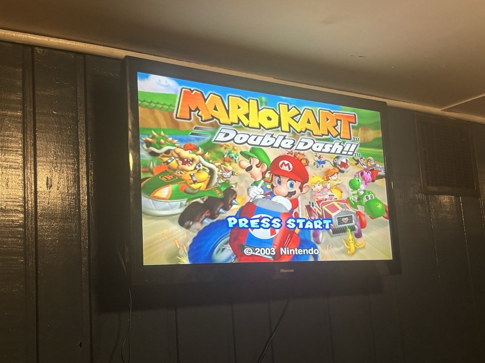 Nintendo GameCube Black DOL-001 Console TESTED w/ Controller MARIO Double Dash