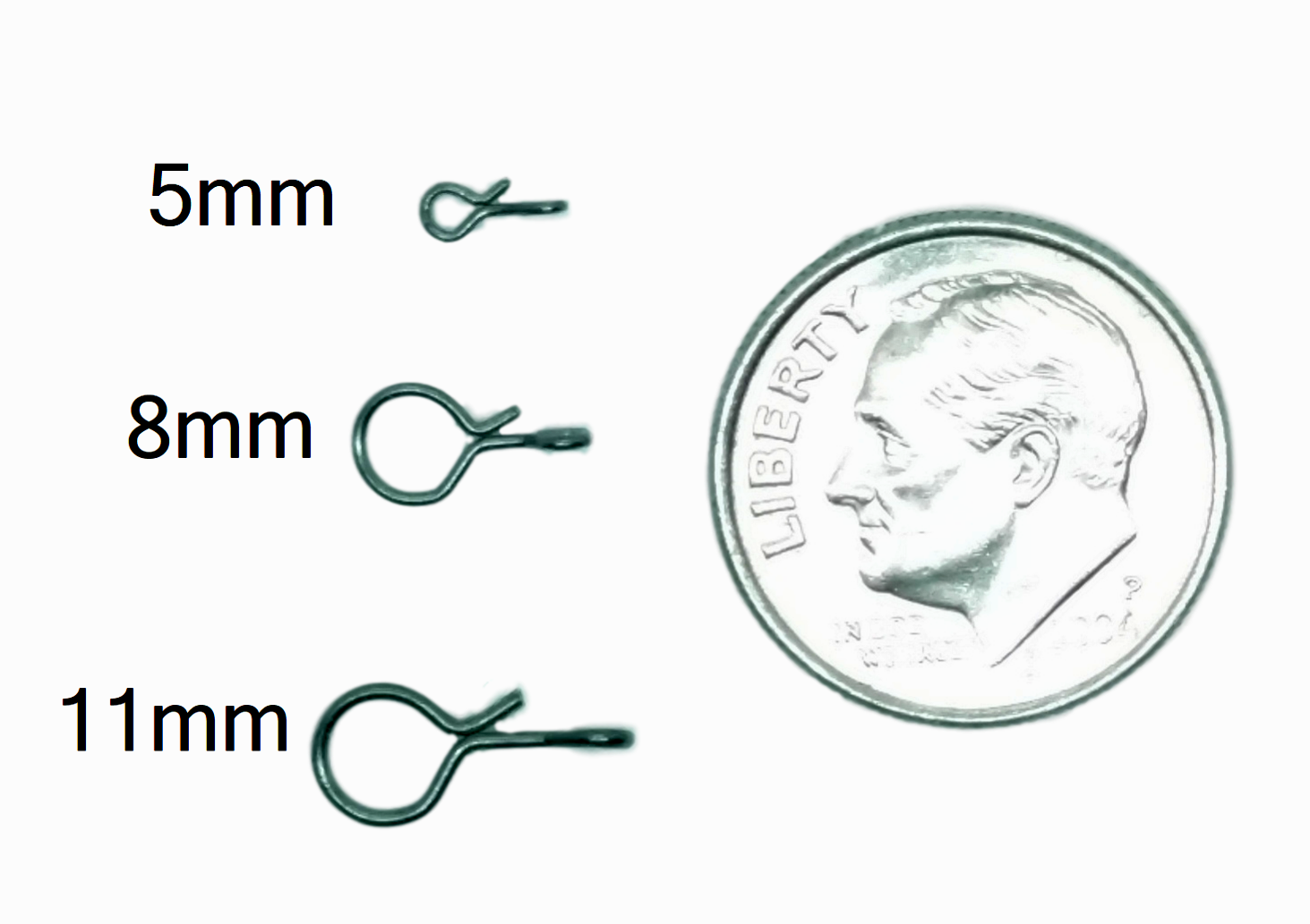 Fast Snap 5/8/11 mm Quick Link No Knot Clip Speed Attach Fly/Lure Leader Snaps