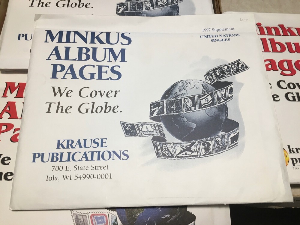 New Minkus United Nations Singles Stamp Album Supplement Pages- 1997