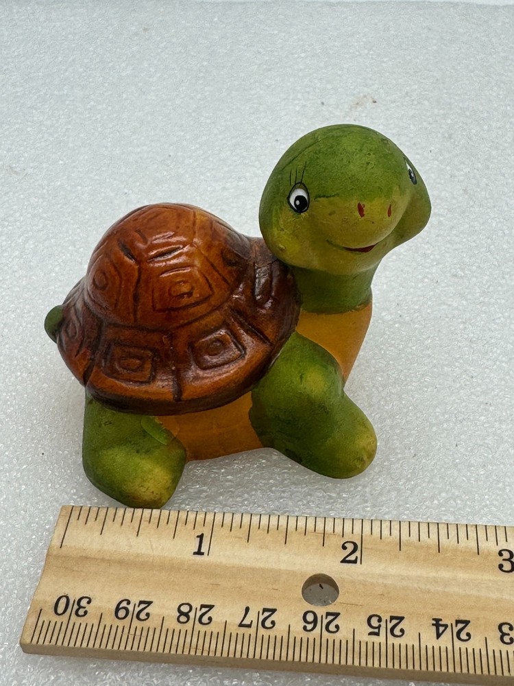 Vintage Kitschy Ceramic Turtle Figurine