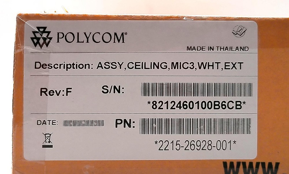 NEW POLYCOM 2215-26928-001 HDX SERIES CEILING MICROPHONE ARRAY