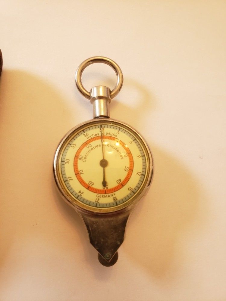 ATCO Compass And Opisometer With Leather Case - Vintage - Germany