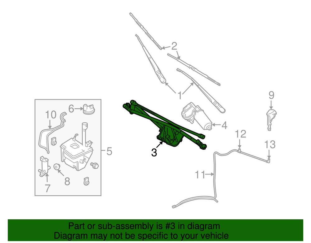 Genuine Ford Windshield Wiper Linkage 7L2Z-17566-AA