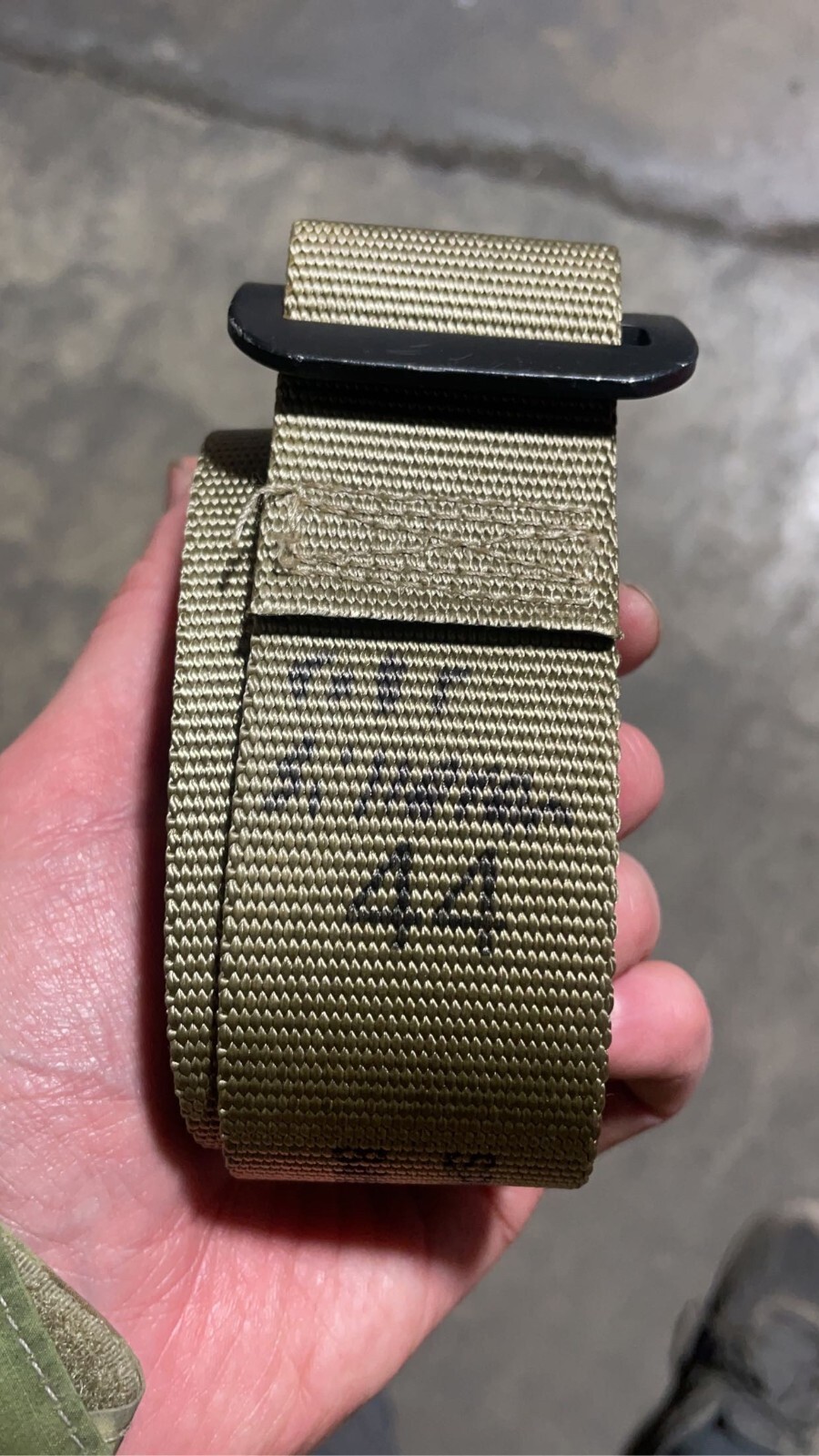 USGI DLA ADJUSTABLE Riggers Belt OCP TAN 499 SIZE 44 8415-01-630-9499 EXC