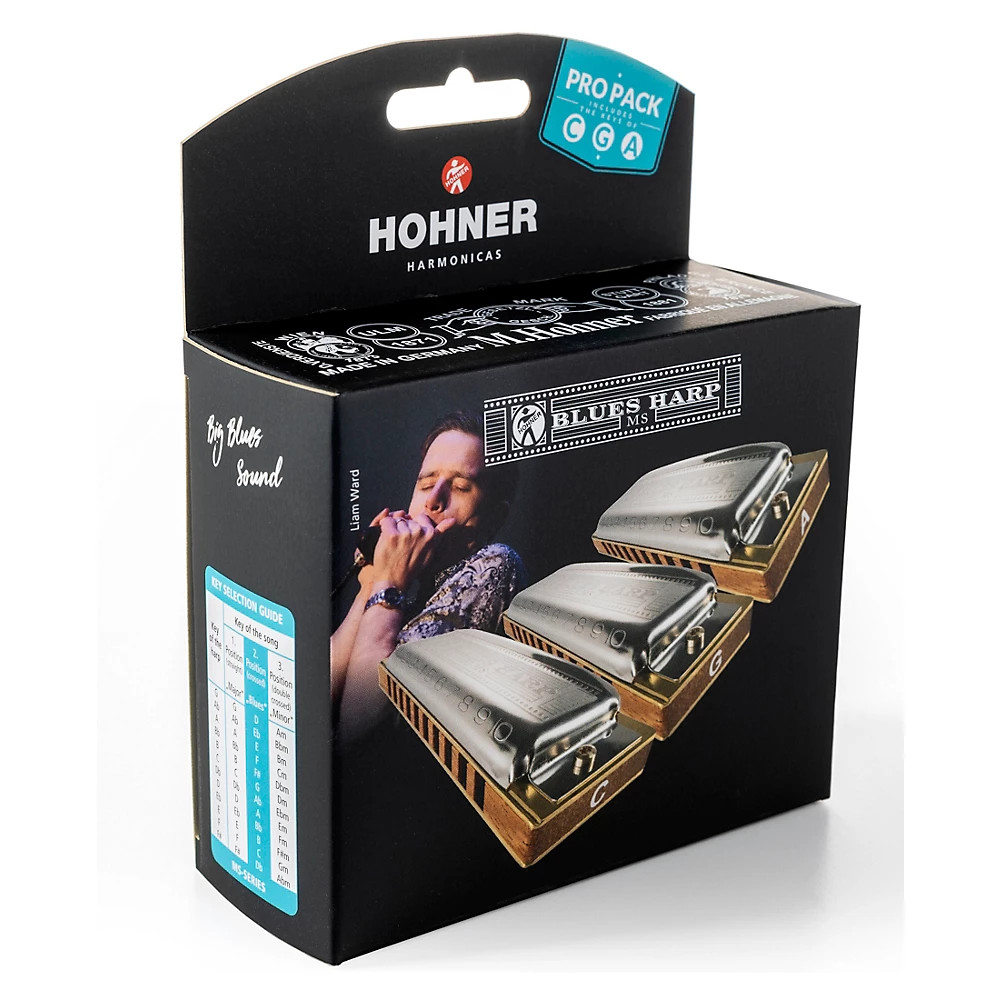 Hohner Blues Harp Harmonica Pro Pack (C/G/A Major)