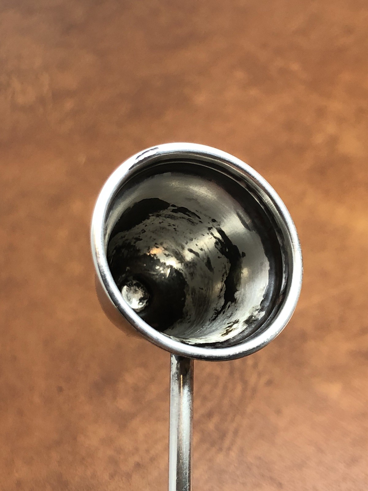 Vintage S. Kirk & Son Sterling Silver Candle Snuffer With Wood Handle 10”