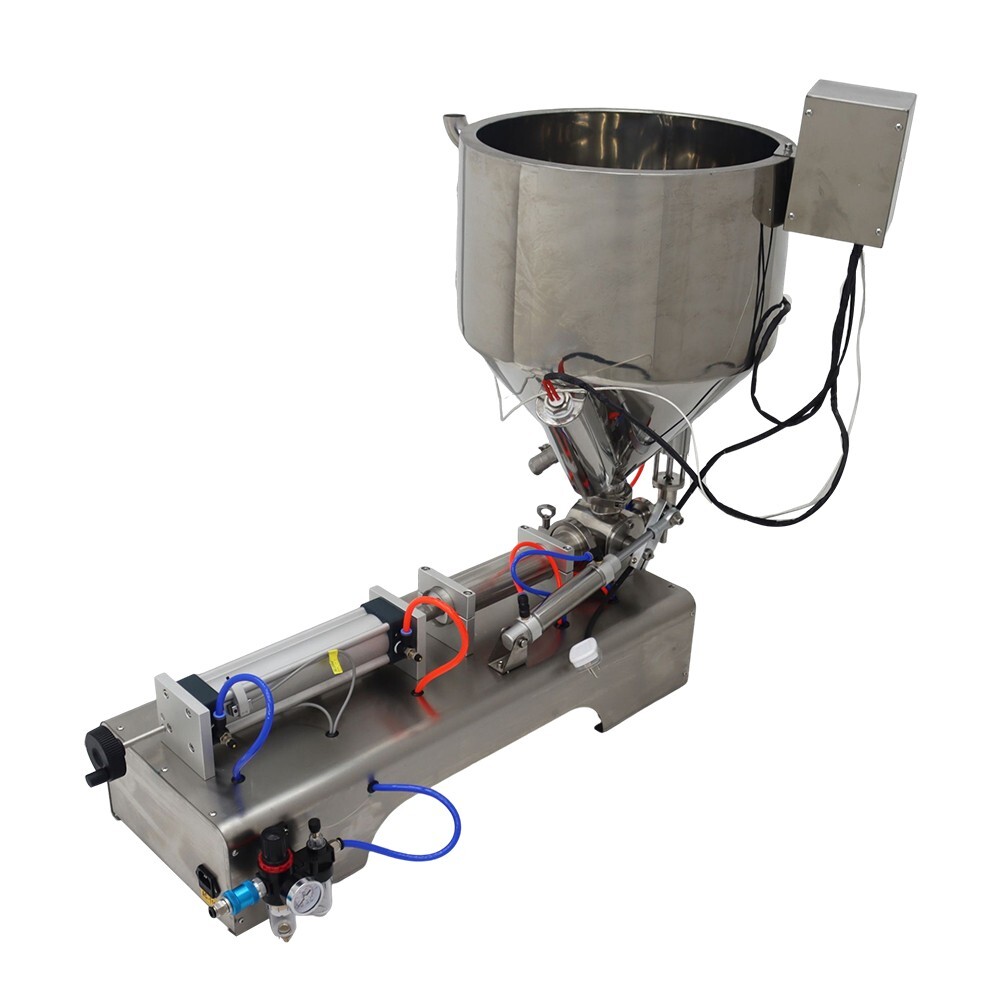 30-300ml Paste and Liquid Heating Piston Filling Machine 110V Single Nozzle SS