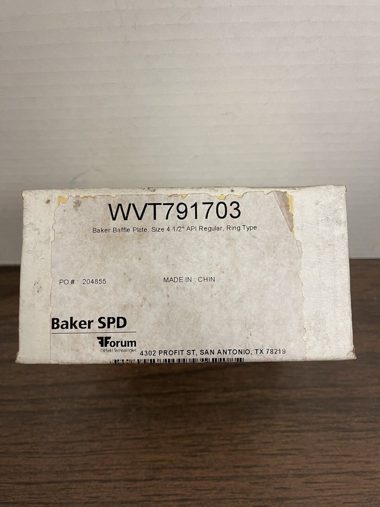 WVT791703 Baker Baffle Plate Size 4-1/2” API Regular Ring Type