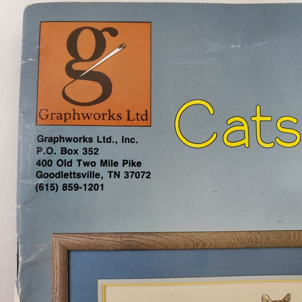 "Cats Everywhere" Counted Cross Stich Graphworks LTD 15 different Patterns 89