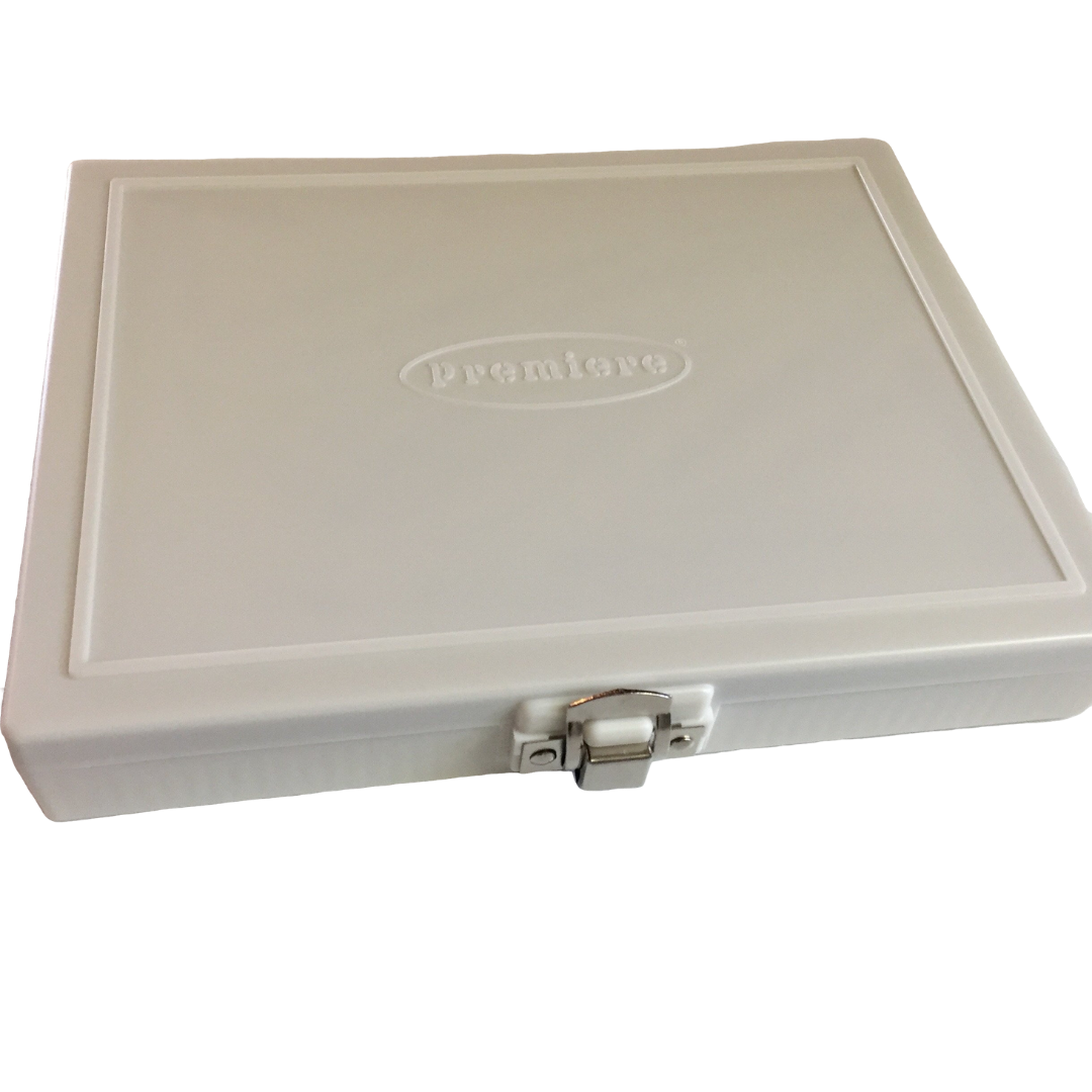 USED PREMIERE MICROSCOPE SLIDE BOX CASE STORAGE HOLDS 100 SLIDES(G)
