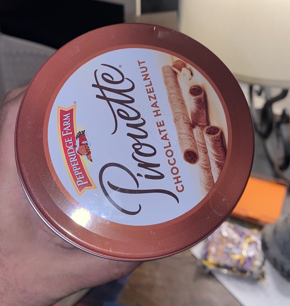 *Empty* Pirouette Can Chocolate Hazelnut 13.5 Oz. EMPTY