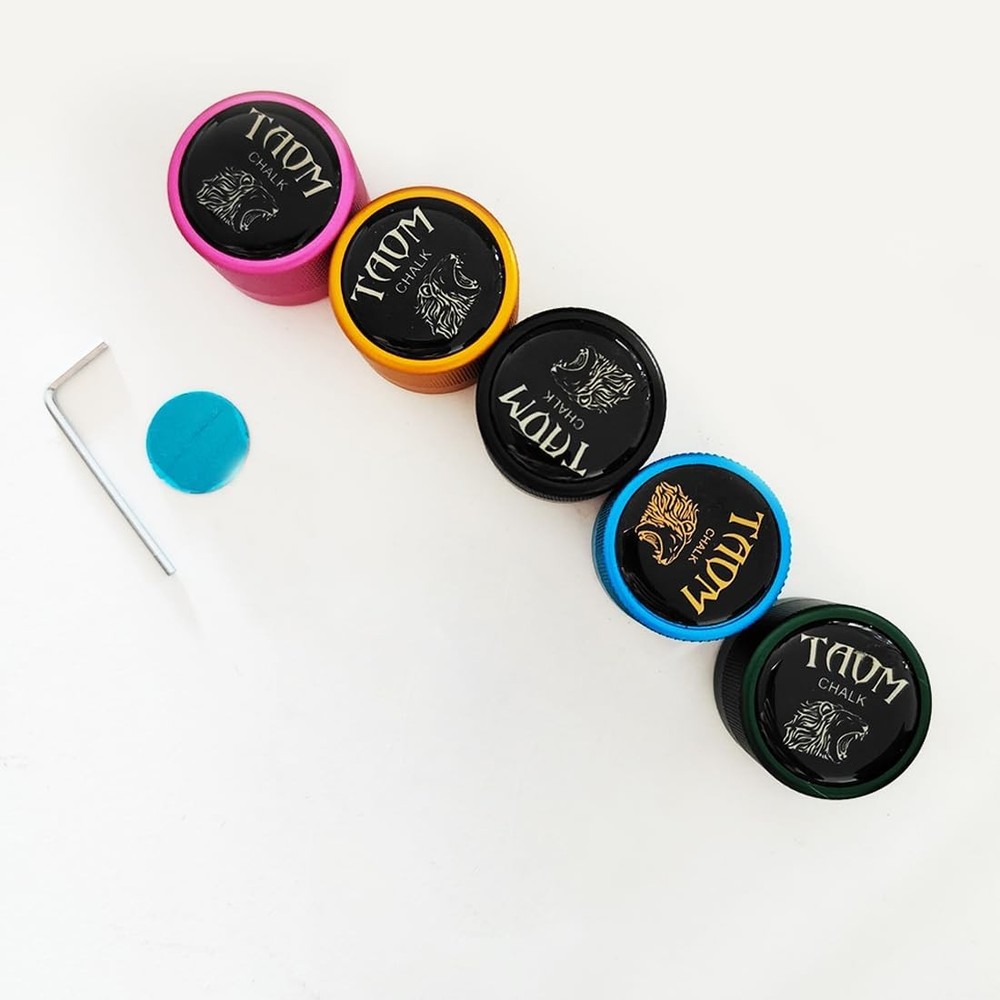 TAOM Pool Chalk Holder Round Shaped Practical Tool Billiards Pink holder