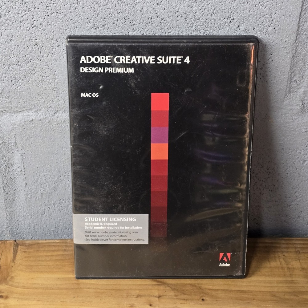 Adobe Creative Suite 4 CS4 Design Premium Mac OS  Student Version WITH Serial #