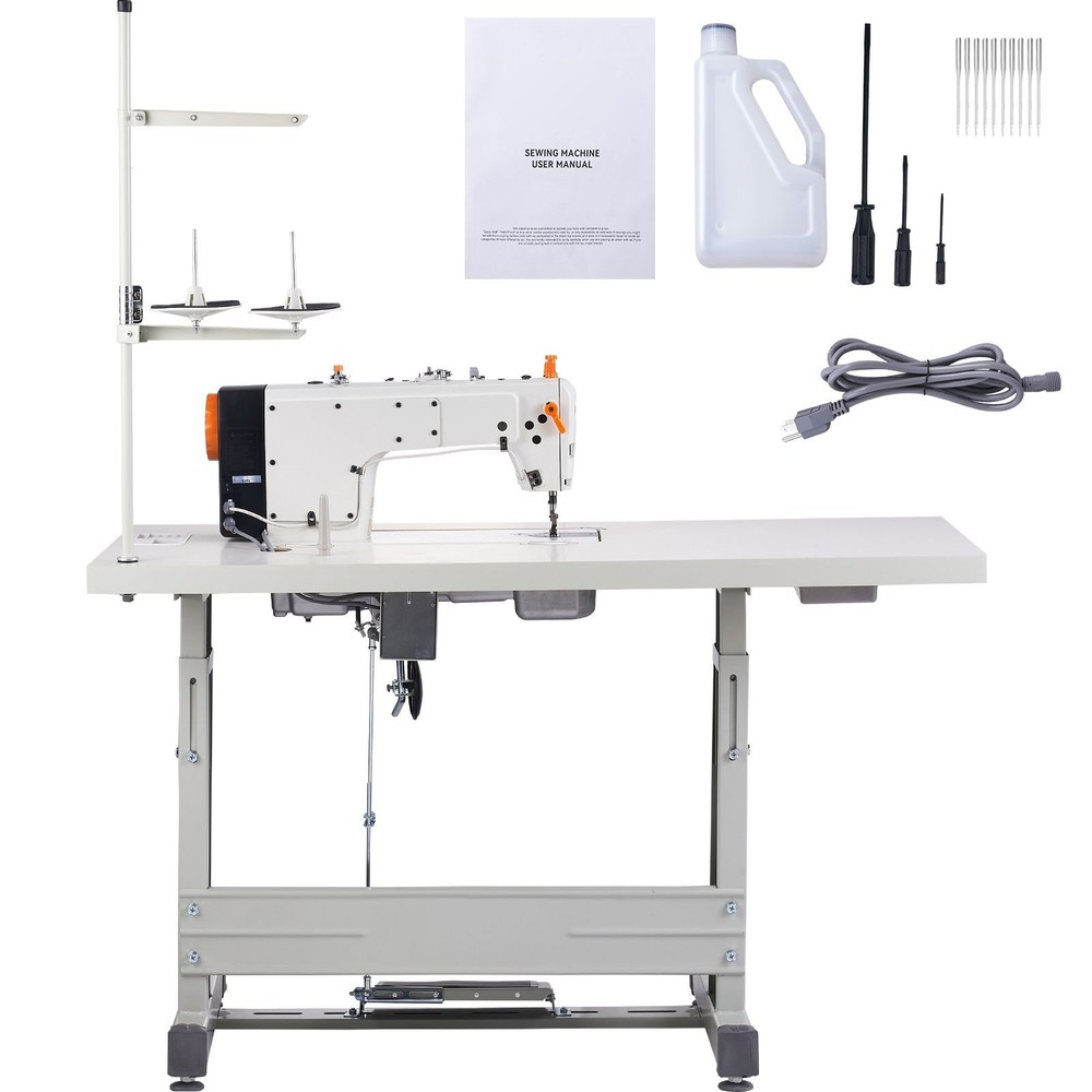 550W Servo Lockstitch Sewing Machine: 5000spm, 0.4" Thick Material