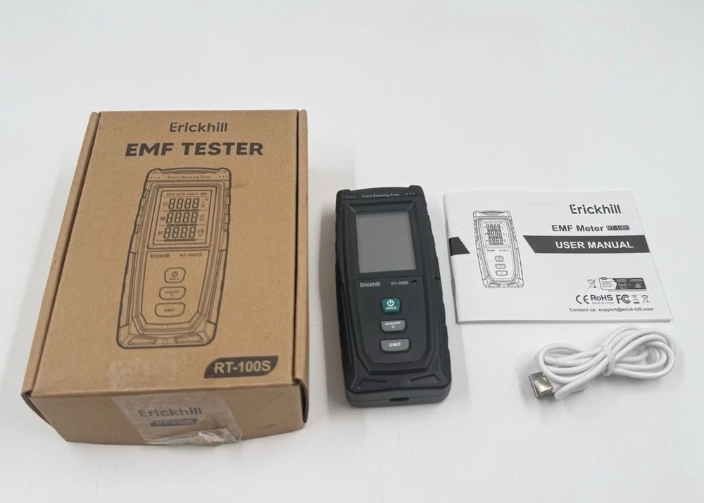 ERICKHILL EMF Detector Rechargeable Digital Electromagnetic Field Radiation