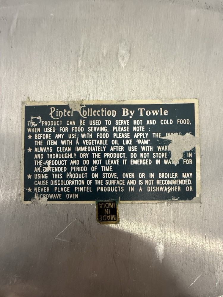 Towle Silver Pintel Collection 10" Square Serving Bowl