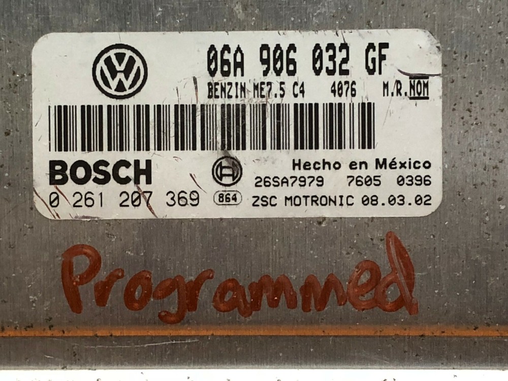 PROGRAMMED PLUG & PLAY 02 VW JETTA BEETLE 2.0 ATX CONTROL MODULE ECU 06A906032GF