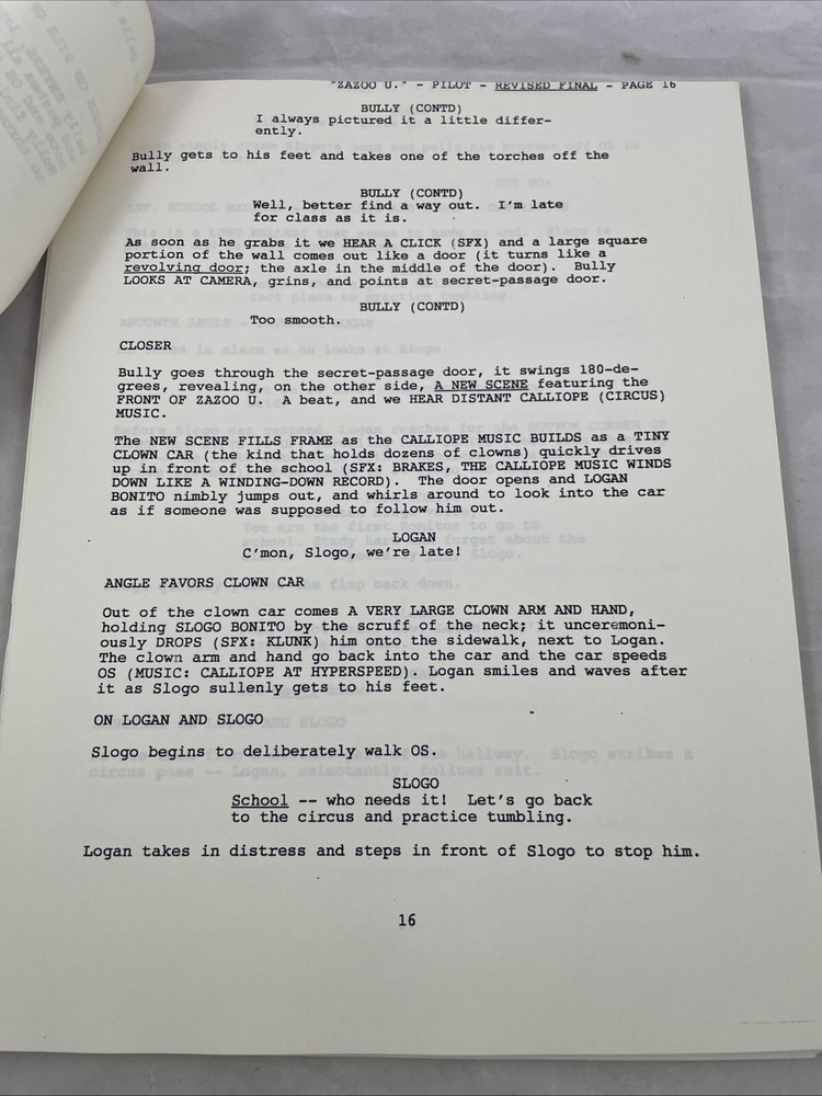 Zazoo U The Nine Mile Pile Pilot Script Revised Final 1990