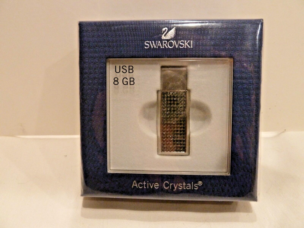Swarovski USB 8GB Silver Crystal Memory Stick NIB