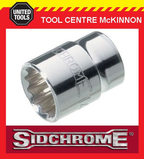 SIDCHROME SCMT13222 3/8” DRIVE 12pt 12mm TORQUEPLUS STANDARD SOCKET
