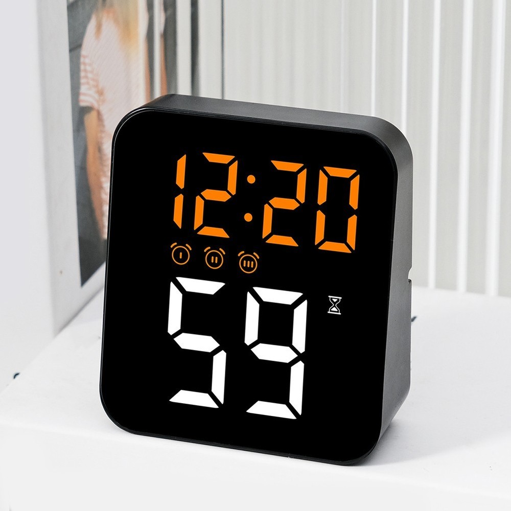 Multifunctional LED Alarm Clock with Silent Operation Adjustable Brightness