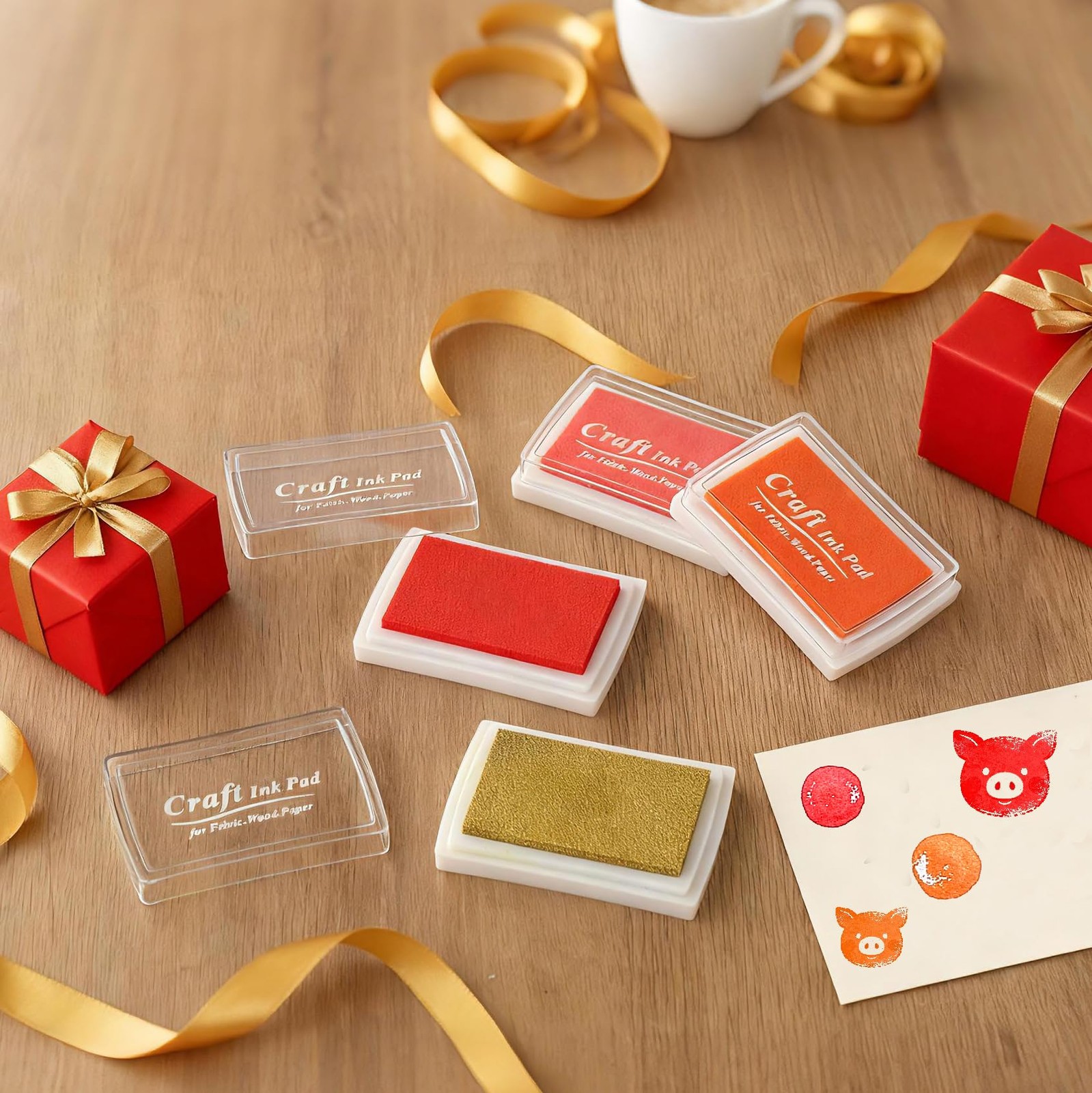 15 Ink Pads in Vibrant Colors for Stamps, DIY Crafts, Card Making, Scrapbooking