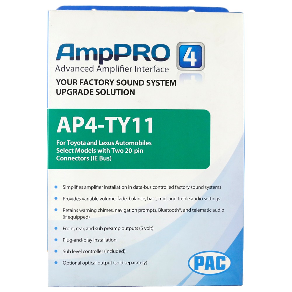 PAC AP4-TY11 AmpPRO4 Amplifier Integration Interface 2001-2015 Toyota / Lexus