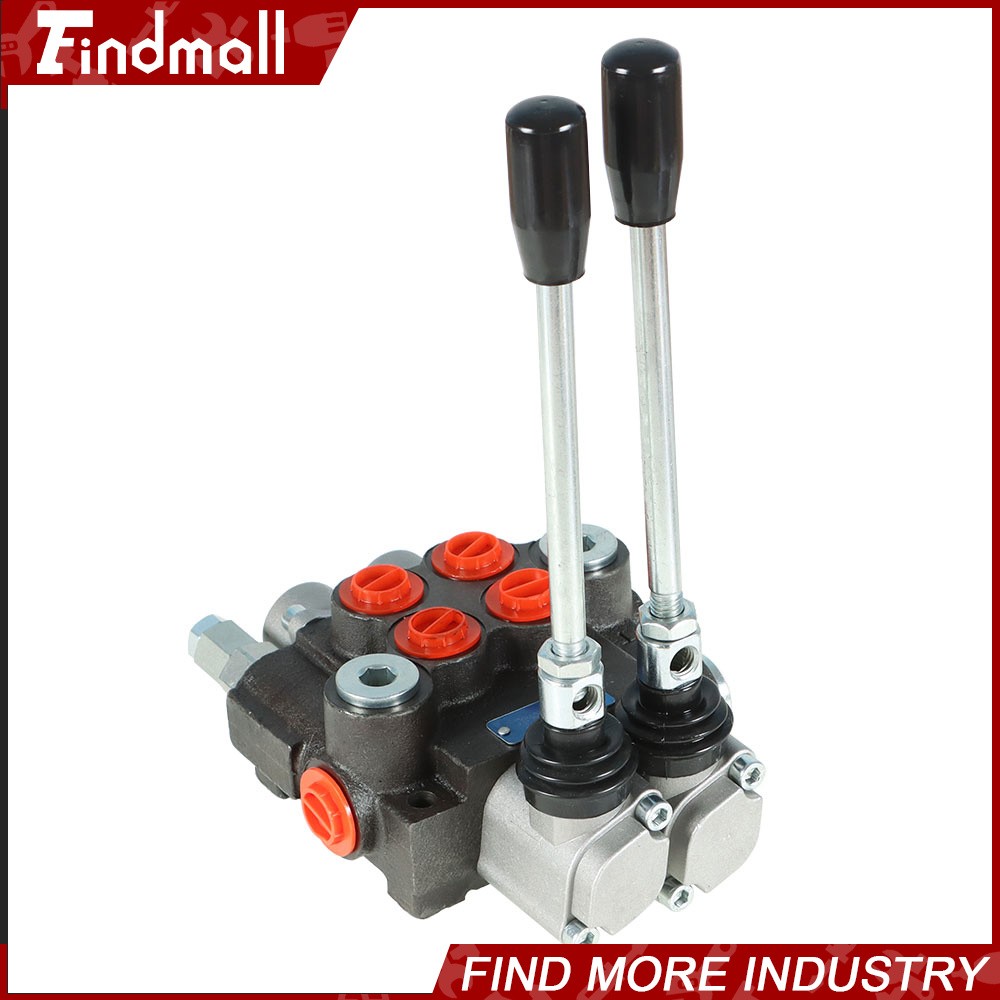 2 Spool 11 GPM Hydraulic Monoblock Double Acting Control Valve SAE Ports
