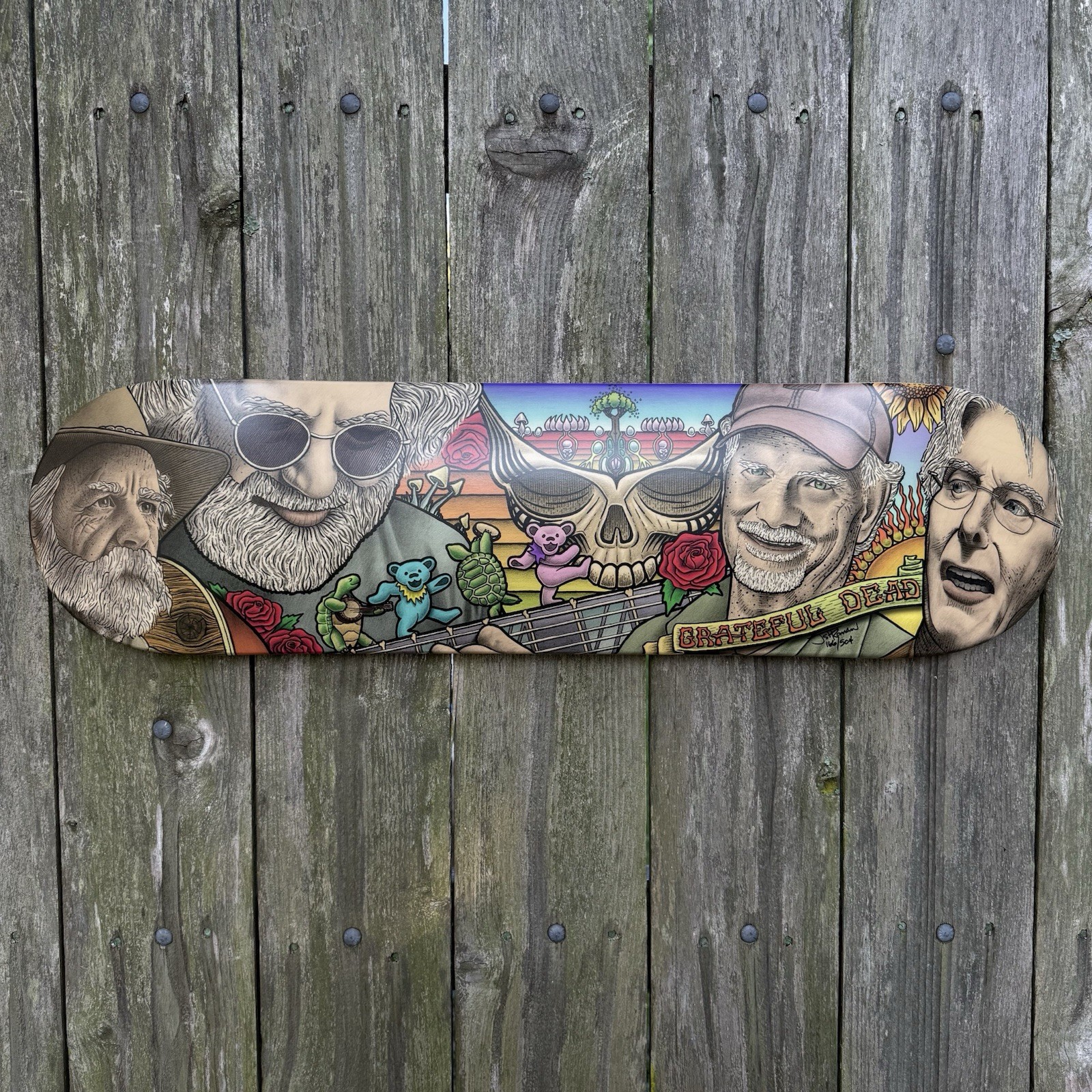 Grateful Dead Pencil Drawn Skateboard Art Deck - Limited edition