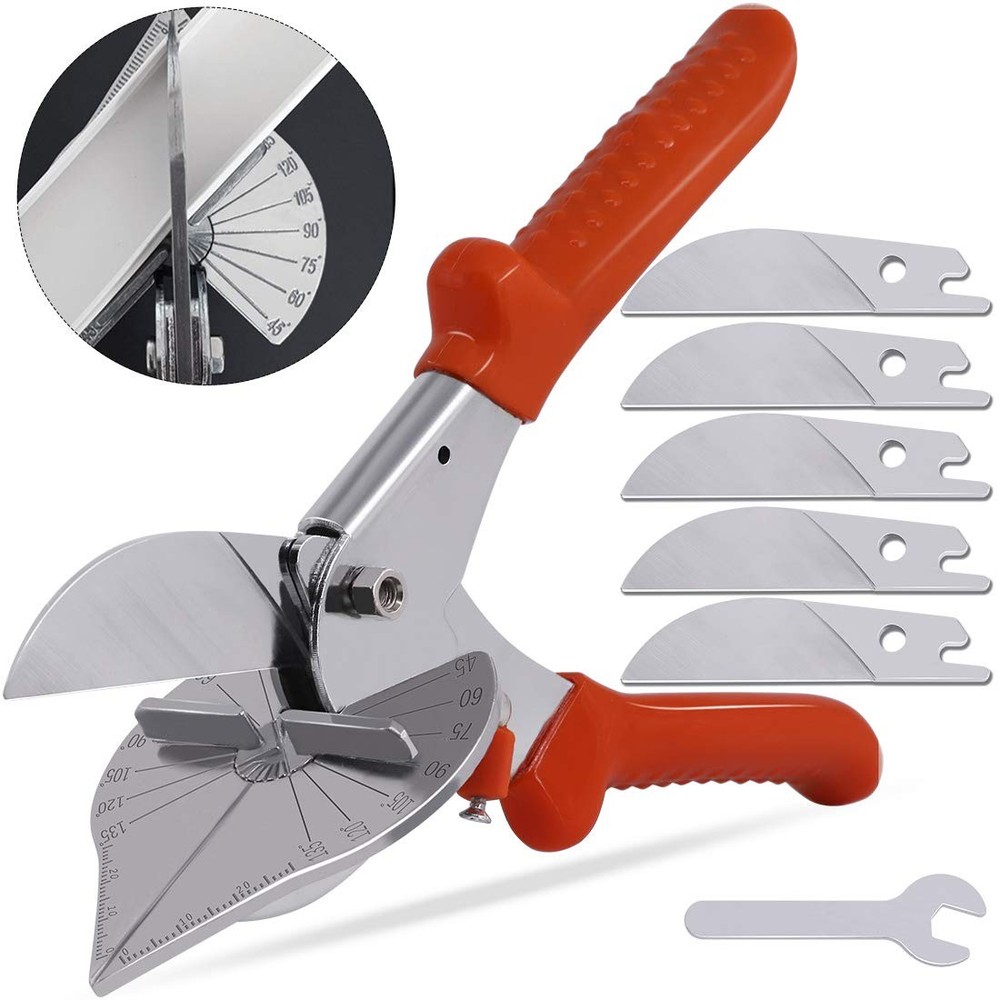 7Pcs Multi Angle Miter Shear Cutter, Multifunctional Trunking/Miter Shears wi...