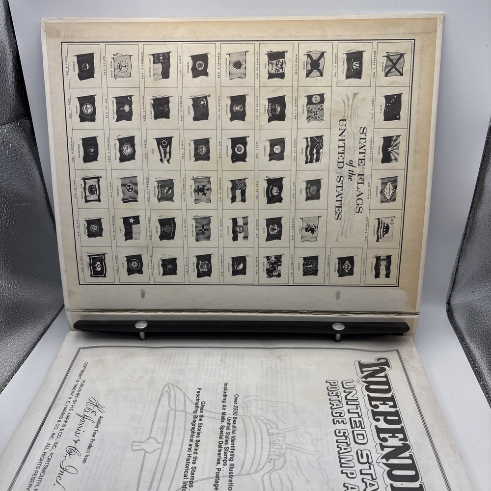 VINTAGE 1990 The Harris Independence United States Postage Stamp Album SEALED