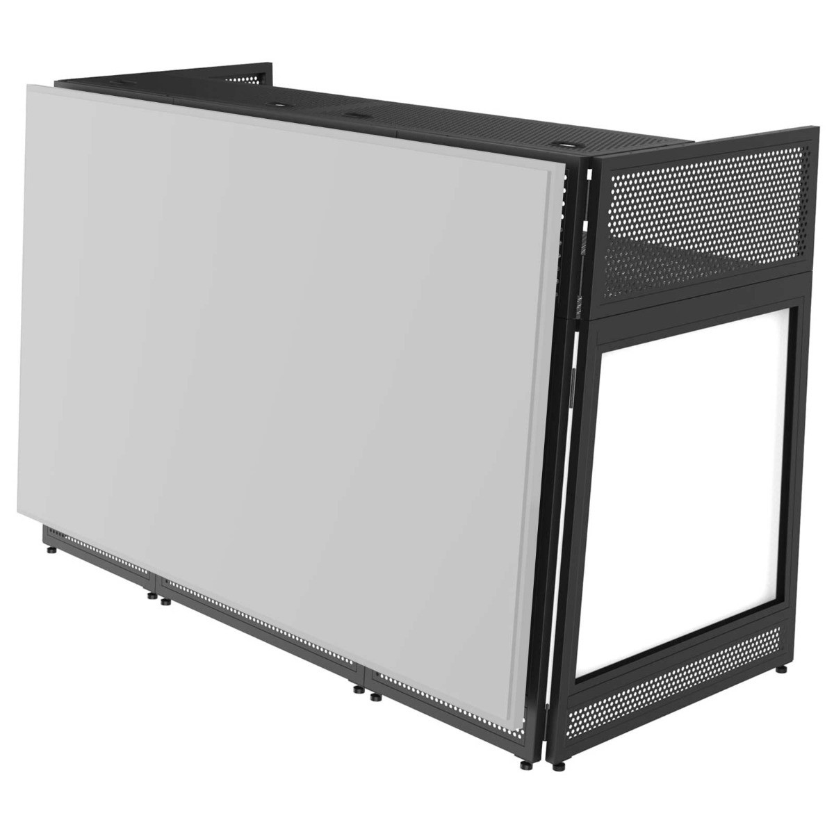 Odyssey DJBOOTHM78 70" Wide Surface TV Mountable DJ Battle Booth Facade